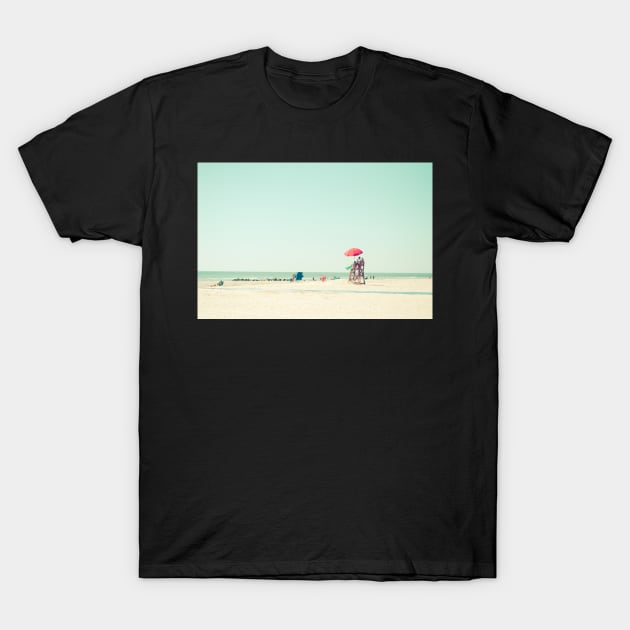 Red Beach Umbrella T-Shirt by oliviastclaire